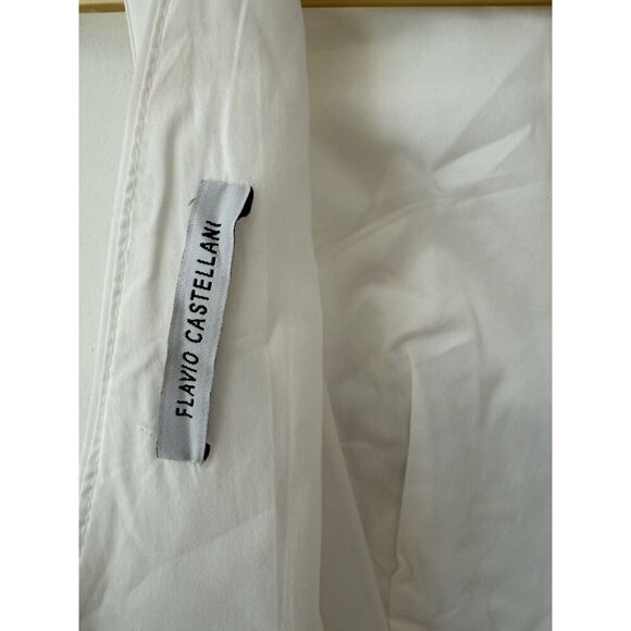 Flavio Castellani Embroidered White Fit & Flare Dress Size 40 - Picture 10 of 13